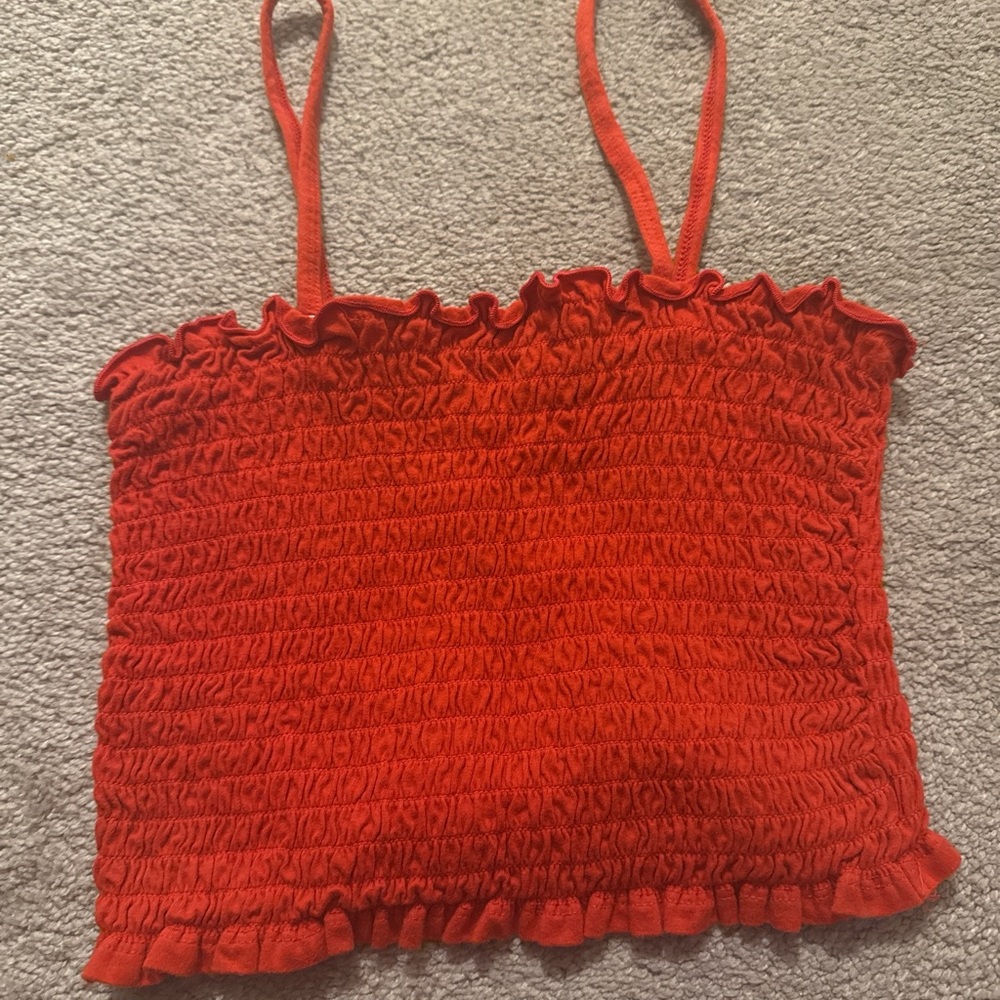 Wild Fable Vibrant Red Ruffle Tank